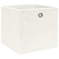 vidaXL Aufbewahrungsboxen 10 Stk. Weiß 32x32x32 cm Stoff vidaXL Aufbewahrungsboxen 10 Stk. Weiß 32x32x32 cm Stoff