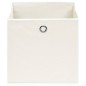 vidaXL Aufbewahrungsboxen 10 Stk. Weiß 32x32x32 cm Stoff vidaXL Aufbewahrungsboxen 10 Stk. Weiß 32x32x32 cm Stoff