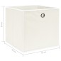 vidaXL Aufbewahrungsboxen 10 Stk. Weiß 32x32x32 cm Stoff vidaXL Aufbewahrungsboxen 10 Stk. Weiß 32x32x32 cm Stoff