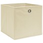 vidaXL Aufbewahrungsboxen 10 Stk. Creme 32x32x32 cm Stoff vidaXL Aufbewahrungsboxen 10 Stk. Creme 32x32x32 cm Stoff