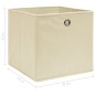 vidaXL Aufbewahrungsboxen 10 Stk. Creme 32x32x32 cm Stoff vidaXL Aufbewahrungsboxen 10 Stk. Creme 32x32x32 cm Stoff