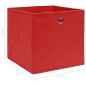 vidaXL Aufbewahrungsboxen 10 Stk. Rot 32x32x32 cm Stoff vidaXL Aufbewahrungsboxen 10 Stk. Rot 32x32x32 cm Stoff