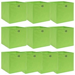 vidaXL Aufbewahrungsboxen 10 Stk. Grün 32x32x32 cm Stoff