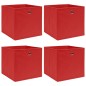 vidaXL Aufbewahrungsboxen 4 Stk. Rot 32x32x32 cm Stoff vidaXL Aufbewahrungsboxen 4 Stk. Rot 32x32x32 cm Stoff