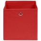 vidaXL Aufbewahrungsboxen 4 Stk. Rot 32x32x32 cm Stoff vidaXL Aufbewahrungsboxen 4 Stk. Rot 32x32x32 cm Stoff