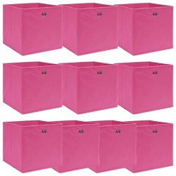 vidaXL Aufbewahrungsboxen 10 Stk. Rosa 32x32x32 cm Stoff