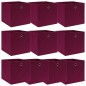 vidaXL Aufbewahrungsboxen 10 Stk. Dunkelrot 32x32x32 cm Stoff vidaXL Aufbewahrungsboxen 10 Stk. Dunkelrot 32x32x32 cm Stoff
