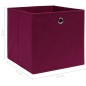 vidaXL Aufbewahrungsboxen 10 Stk. Dunkelrot 32x32x32 cm Stoff vidaXL Aufbewahrungsboxen 10 Stk. Dunkelrot 32x32x32 cm Stoff