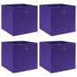 vidaXL Aufbewahrungsboxen 4 Stk. Lila 32x32x32 cm Stoff vidaXL Aufbewahrungsboxen 4 Stk. Lila 32x32x32 cm Stoff