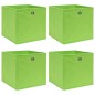 vidaXL Aufbewahrungsboxen 4 Stk. Grün 32x32x32 cm Stoff vidaXL Aufbewahrungsboxen 4 Stk. Grün 32x32x32 cm Stoff