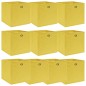 vidaXL Aufbewahrungsboxen 10 Stk. Gelb 32x32x32 cm Stoff vidaXL Aufbewahrungsboxen 10 Stk. Gelb 32x32x32 cm Stoff