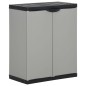 vidaXL Mülltonnenbox Grau und Schwarz 68x40x85 cm PP vidaXL Mülltonnenbox Grau und Schwarz 68x40x85 cm PP