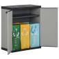 vidaXL Mülltonnenbox Grau und Schwarz 68x40x85 cm PP vidaXL Mülltonnenbox Grau und Schwarz 68x40x85 cm PP