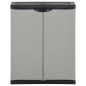 vidaXL Mülltonnenbox Grau und Schwarz 68x40x85 cm PP vidaXL Mülltonnenbox Grau und Schwarz 68x40x85 cm PP