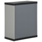 vidaXL Mülltonnenbox Grau und Schwarz 68x40x85 cm PP vidaXL Mülltonnenbox Grau und Schwarz 68x40x85 cm PP