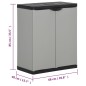 vidaXL Mülltonnenbox Grau und Schwarz 68x40x85 cm PP vidaXL Mülltonnenbox Grau und Schwarz 68x40x85 cm PP