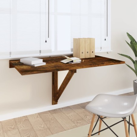 vidaXL Wand-Klapptisch Räuchereiche 100x60x56 cm Holzwerkstoff