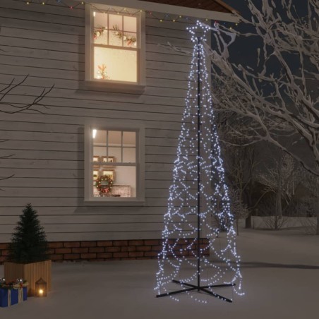 LED-Weihnachtsbaum Kegelform Kaltweiß 500 LEDs 100x300 cm