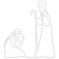 vidaXL LED-Silhouette Maria und Josef 264 LEDs 40x55&38x100 cm vidaXL LED-Silhouette Maria und Josef 264 LEDs 40x55&38x100 cm
