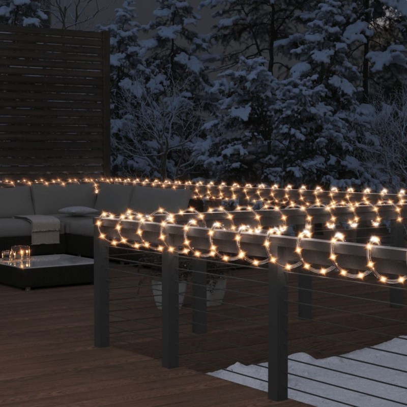 vidaXL Lichtschlauch 480 LEDs Warmweiß 20 m PVC vidaXL Lichtschlauch 480 LEDs Warmweiß 20 m PVC