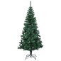 vidaXL Künstlicher Weihnachtsbaum Schillernde Spitzen Grün 120 cm PVC vidaXL Künstlicher Weihnachtsbaum Schillernde Spitzen Grün 120 cm PVC
