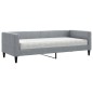 vidaXL Tagesbett mit Matratze Hellgrau 80x200 cm Stoff vidaXL Tagesbett mit Matratze Hellgrau 80x200 cm Stoff