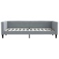 vidaXL Tagesbett mit Matratze Hellgrau 80x200 cm Stoff vidaXL Tagesbett mit Matratze Hellgrau 80x200 cm Stoff