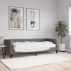 vidaXL Tagesbett mit Matratze Dunkelgrau 80x200 cm Stoff