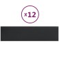 Wandpaneele 12 Stk. Schwarz 60x15 cm Kunstleder 1,08 m² Wandpaneele 12 Stk. Schwarz 60x15 cm Kunstleder 1,08 m²