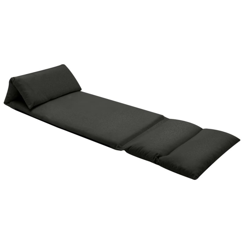 vidaXL Bodenstuhl Faltbar Schwarz Mikrofaser vidaXL Bodenstuhl Faltbar Schwarz Mikrofaser