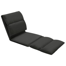 vidaXL Bodenstuhl Faltbar Schwarz Mikrofaser