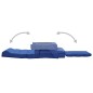 vidaXL Bodenstuhl Klappbar mit Schlaffunktion Blau Stoff vidaXL Bodenstuhl Klappbar mit Schlaffunktion Blau Stoff