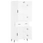 Highboard Weiß 69,5x34x180 cm Holzwerkstoff Highboard Weiß 69,5x34x180 cm Holzwerkstoff