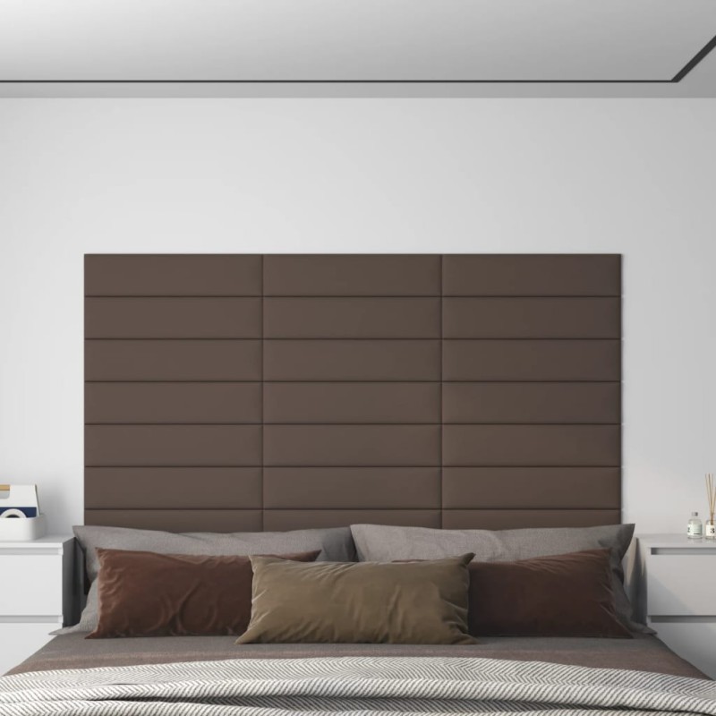 Wandpaneele 12 Stk. Taupe 60x15 cm Stoff 1,08 m² Wandpaneele 12 Stk. Taupe 60x15 cm Stoff 1,08 m²