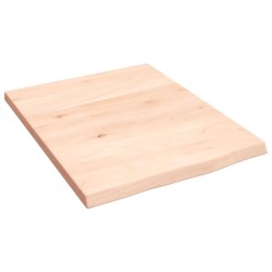 vidaXL Wandregal 40x50x2 cm Massivholz Eiche Unbehandelt