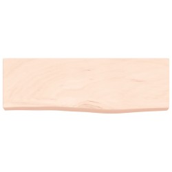 vidaXL Wandregal 60x20x6 cm Massivholz Eiche Unbehandelt