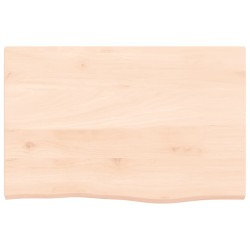 vidaXL Wandregal 60x40x2 cm Massivholz Eiche Unbehandelt