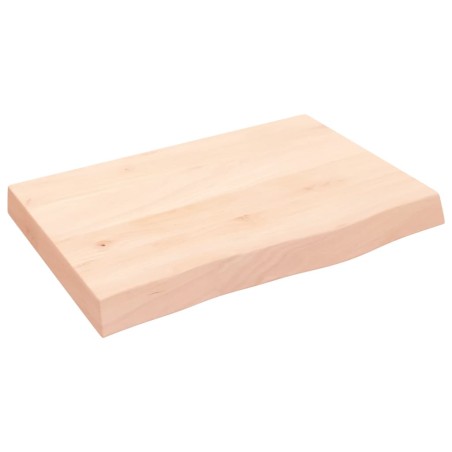 vidaXL Wandregal 60x40x6 cm Massivholz Eiche Unbehandelt