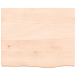 vidaXL Wandregal 60x50x4 cm Massivholz Eiche Unbehandelt