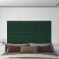 Wandpaneele 12 Stk. Dunkelgrün 60x15 cm Stoff 1,08 m² Wandpaneele 12 Stk. Dunkelgrün 60x15 cm Stoff 1,08 m²