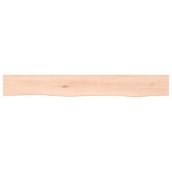 vidaXL Wandregal 80x10x2 cm Massivholz Eiche Unbehandelt
