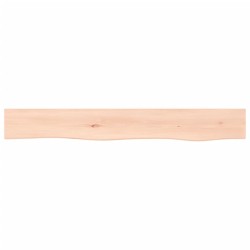 vidaXL Wandregal 80x10x6 cm Massivholz Eiche Unbehandelt