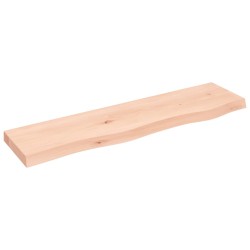 vidaXL Wandregal 80x20x4 cm Massivholz Eiche Unbehandelt
