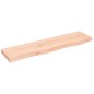 vidaXL Wandregal 80x20x4 cm Massivholz Eiche Unbehandelt vidaXL Wandregal 80x20x4 cm Massivholz Eiche Unbehandelt