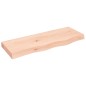 vidaXL Wandregal 80x30x6 cm Massivholz Eiche Unbehandelt vidaXL Wandregal 80x30x6 cm Massivholz Eiche Unbehandelt