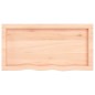 vidaXL Wandregal 80x40x4 cm Massivholz Eiche Unbehandelt vidaXL Wandregal 80x40x4 cm Massivholz Eiche Unbehandelt
