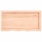 vidaXL Wandregal 80x40x6 cm Massivholz Eiche Unbehandelt vidaXL Wandregal 80x40x6 cm Massivholz Eiche Unbehandelt
