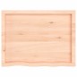 vidaXL Wandregal 80x60x4 cm Massivholz Eiche Unbehandelt vidaXL Wandregal 80x60x4 cm Massivholz Eiche Unbehandelt