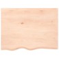 vidaXL Wandregal 80x60x6 cm Massivholz Eiche Unbehandelt vidaXL Wandregal 80x60x6 cm Massivholz Eiche Unbehandelt