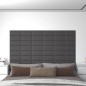Wandpaneele 12 Stk. Grau 30x15 cm Kunstleder 0,54 m² Wandpaneele 12 Stk. Grau 30x15 cm Kunstleder 0,54 m²